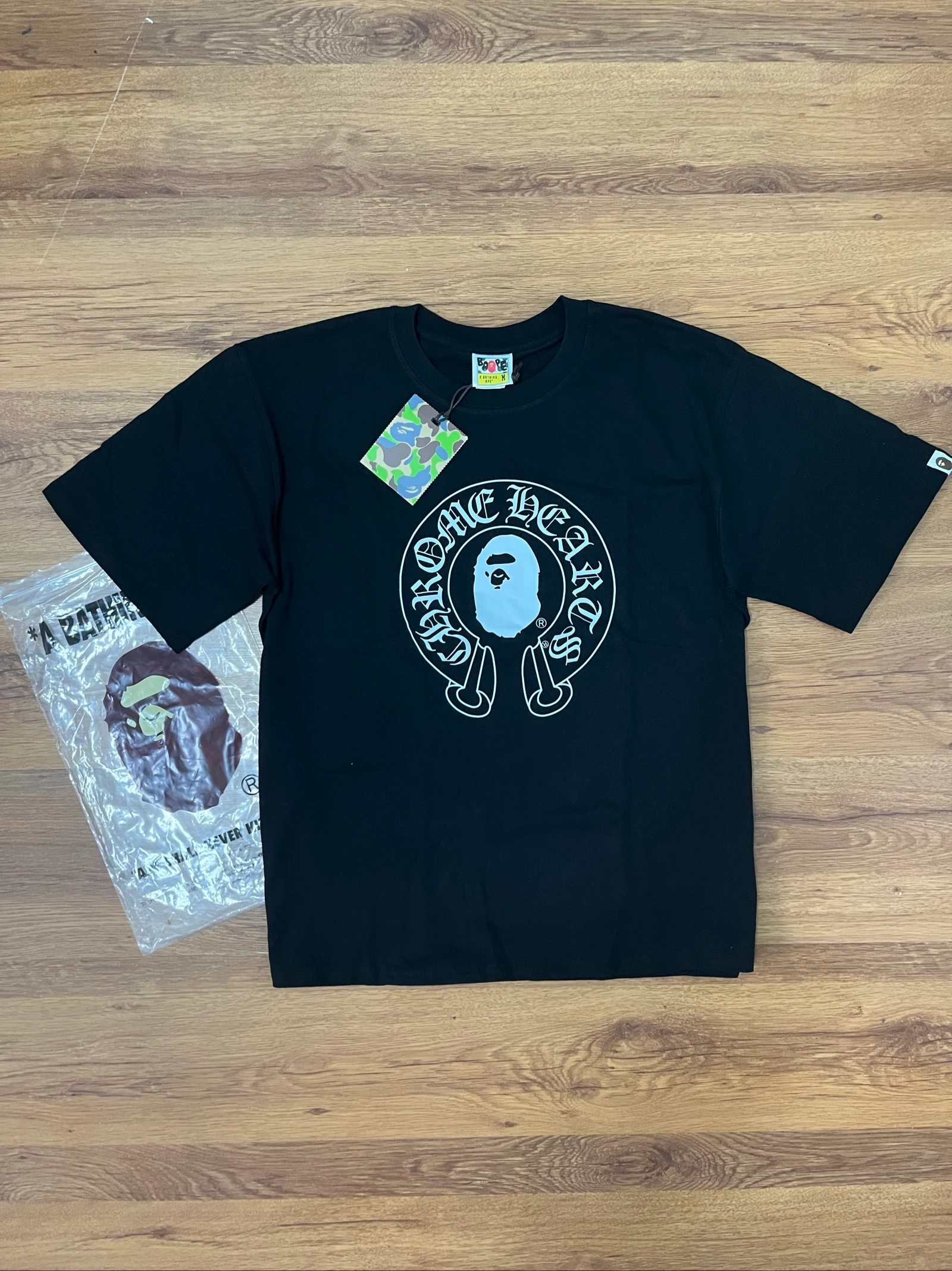 Camisera crhome hearts x bape